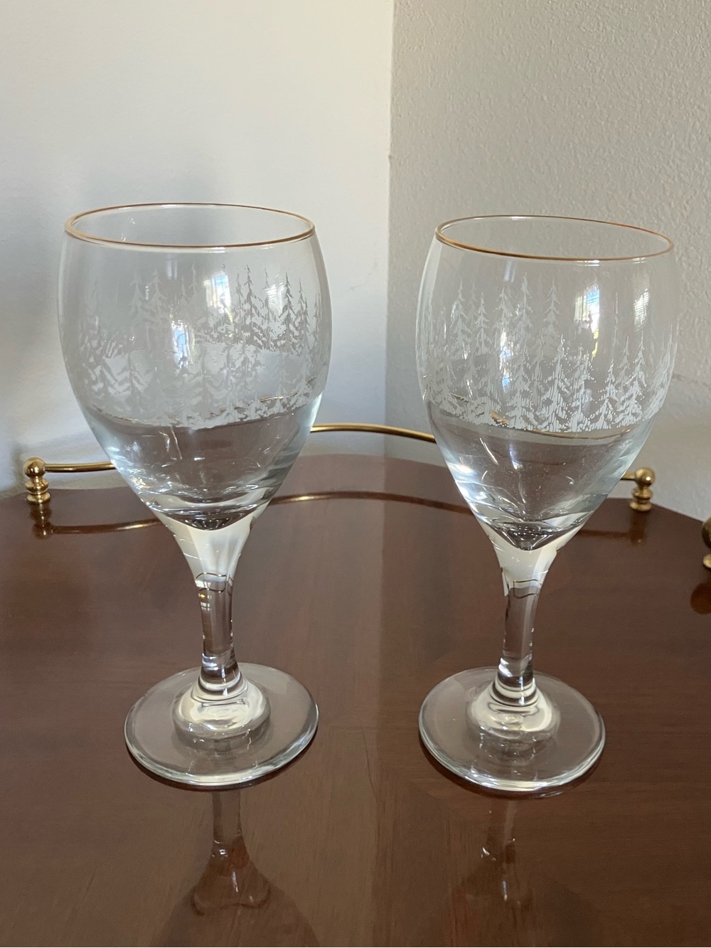 Vintage Winter Goblets Set